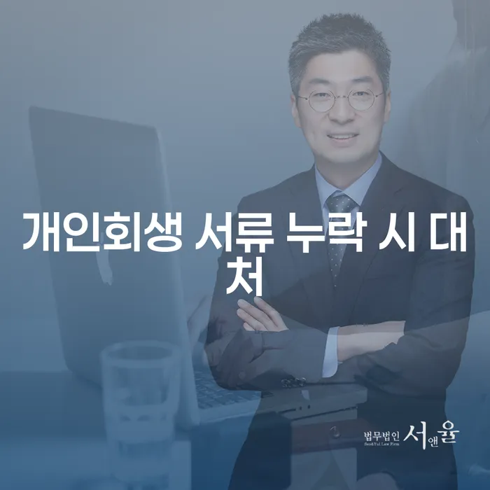 개인회생 서류 누락 시 대처, 어떻게 해야 할까요?